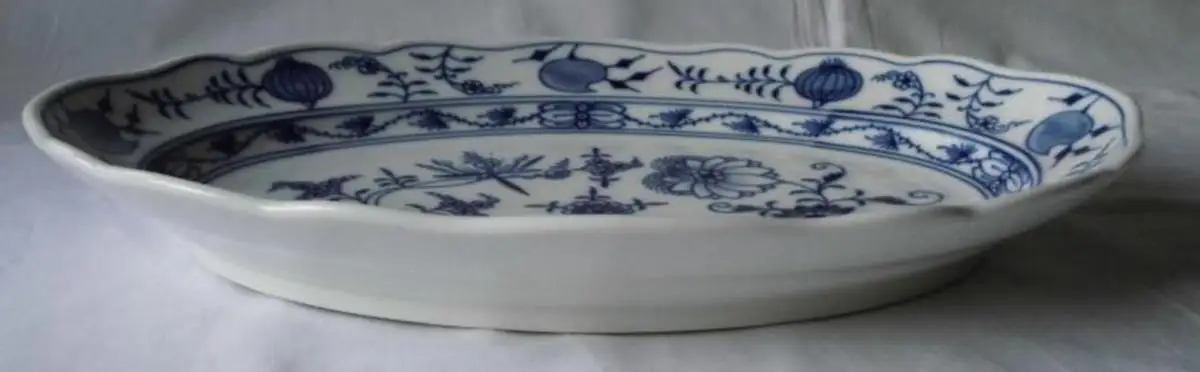 Meissen Porzellan Zwiebelmuster schöne große Beilagenplatte 36 cm (117908) 2