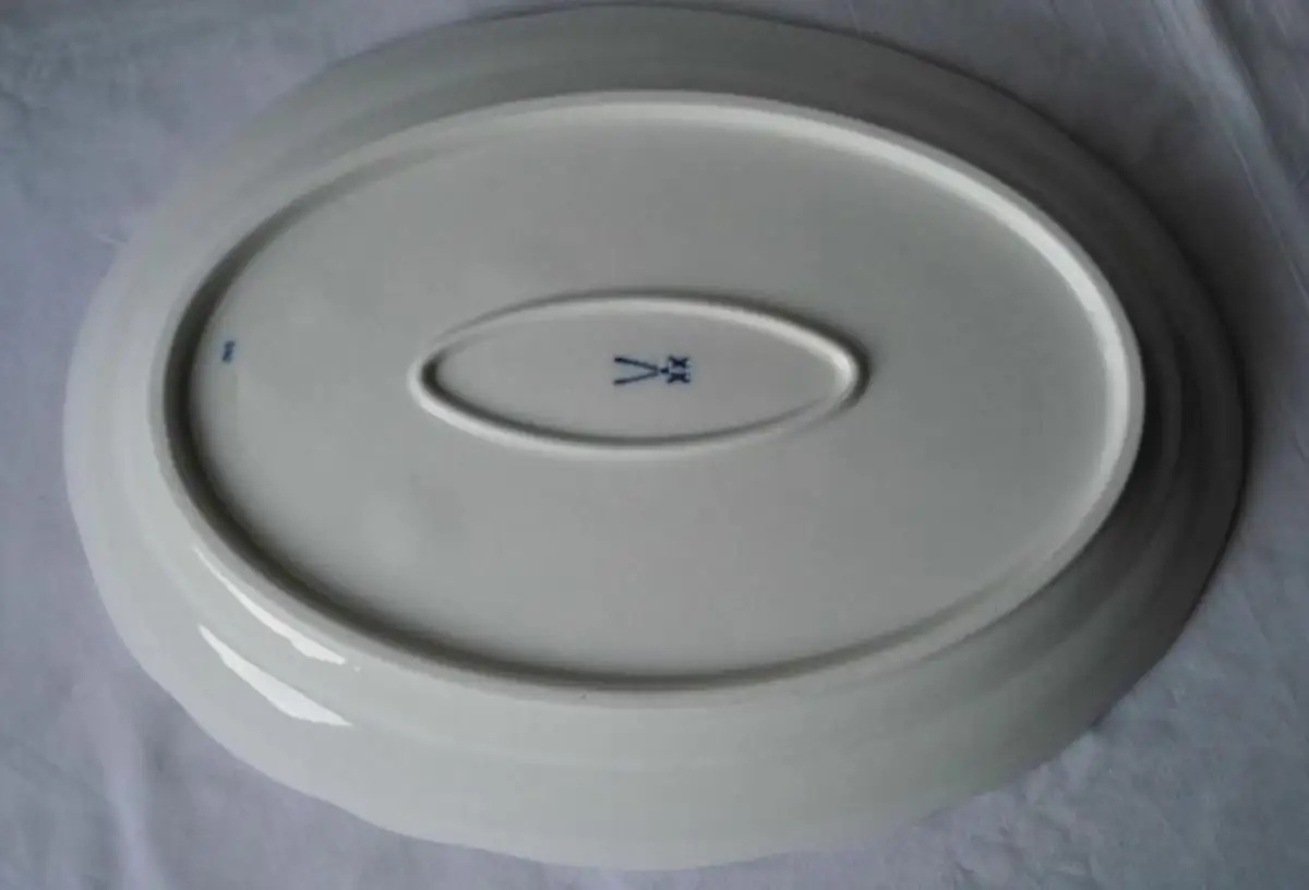 Meissen Porzellan Zwiebelmuster schöne große Beilagenplatte 36 cm (117908) 3