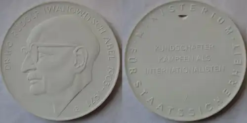 DDR Meisse porcelaine Médaille MfS Abel, souci, Schulze Boysen (124225)