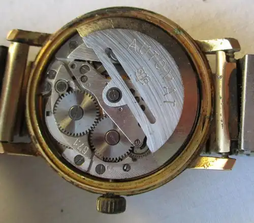 bracelet en verre rare montre homme automatique 67/1 avec bracelets en métal (124704)