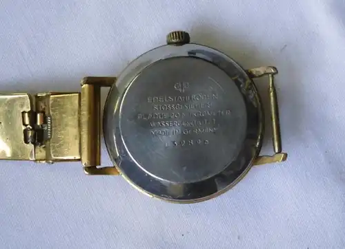 alte vergoldete Herren Armbanduhr Marke Glashütte Kaliber 69.1  (116669)