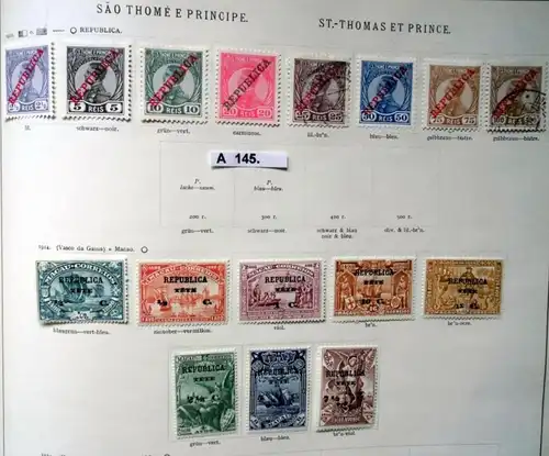 schöne hochwertige Briefmarkensammlung São Tomé und Príncipe portug. Besitzung