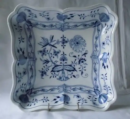 Meissen porcelaine motifs d'oignon grande coquille carrée (118806)