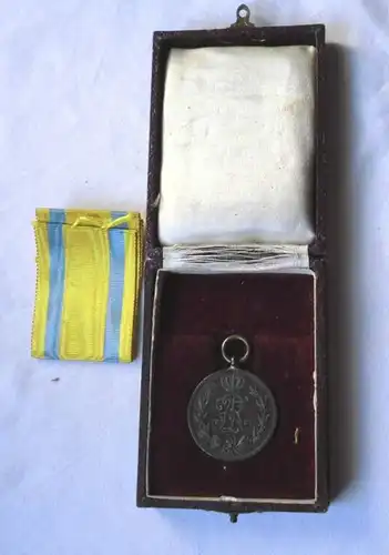 Sachsen Friedrich August Médaille de bronze en étui original (109546)
