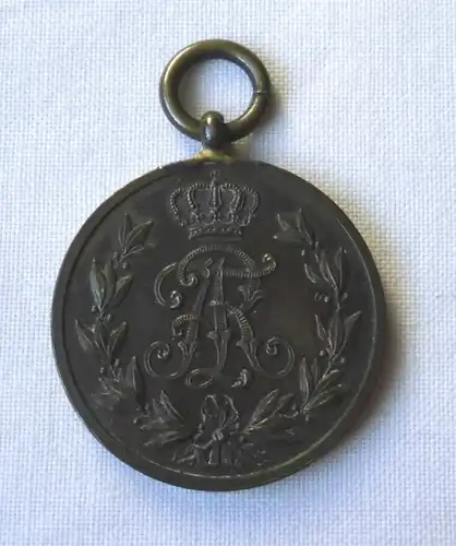 Sachsen Friedrich August Médaille de bronze en étui original (109546)