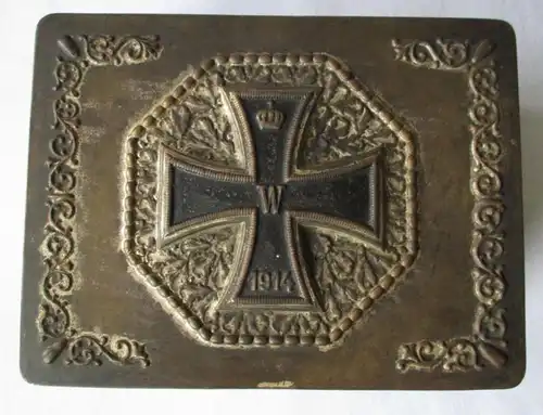 Unikat Reservistika Andenken Schachtel mit Eisernem Kreuz 1. Weltkrieg (118524)