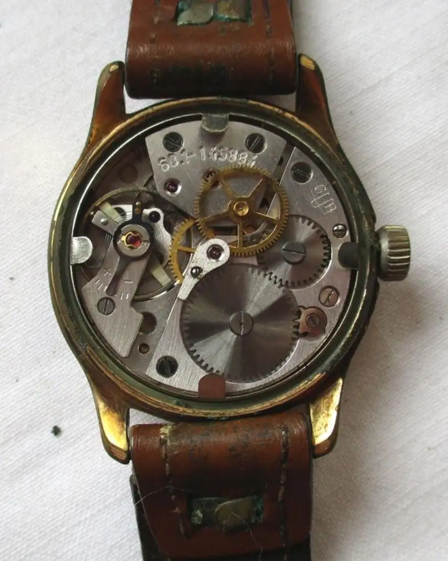 GUB Glashütte Armbanduhr 17 Rubis Kaliber 60.1 Handaufzug (140871) 4