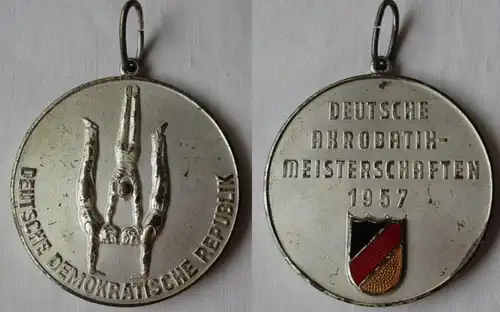 Medaille Meisterschaften der DDR Akrobatik 1. Platz Mühlhausen 1957 (134654)