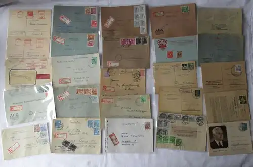 Sammlung von 100 alten postalischen Belegen DDR, SBZ usw. (126274)