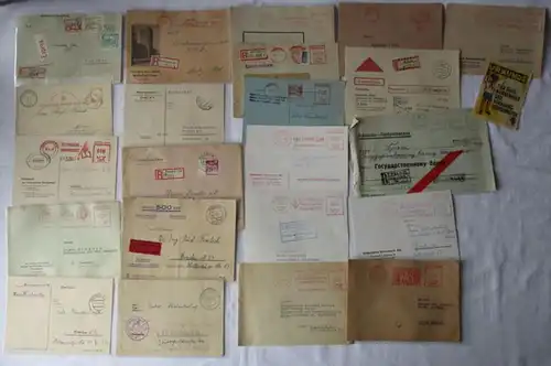 Sammlung von 100 alten postalischen Belegen DDR, SBZ usw. (126274)