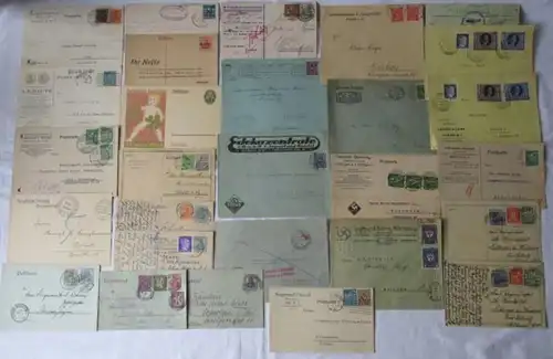 Collection de 100 lettres, cartes, documents postaux Reich allemand (124803)