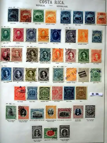 belle collection de timbres de haute qualité Costa Rica 1862 à 1923