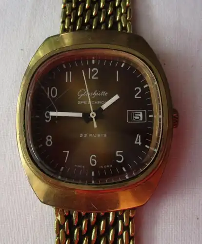 GUB Glashütte Spezichron calibre 11-26 montre bracelet homme HAU 22 rubis (152464)