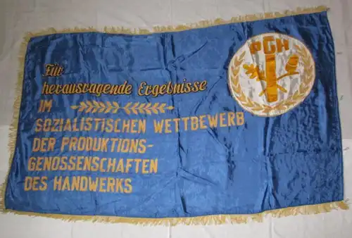 DDR Wanderfahne Handwerkskammer Rat des Bezirks Cottbus PGH (105012)