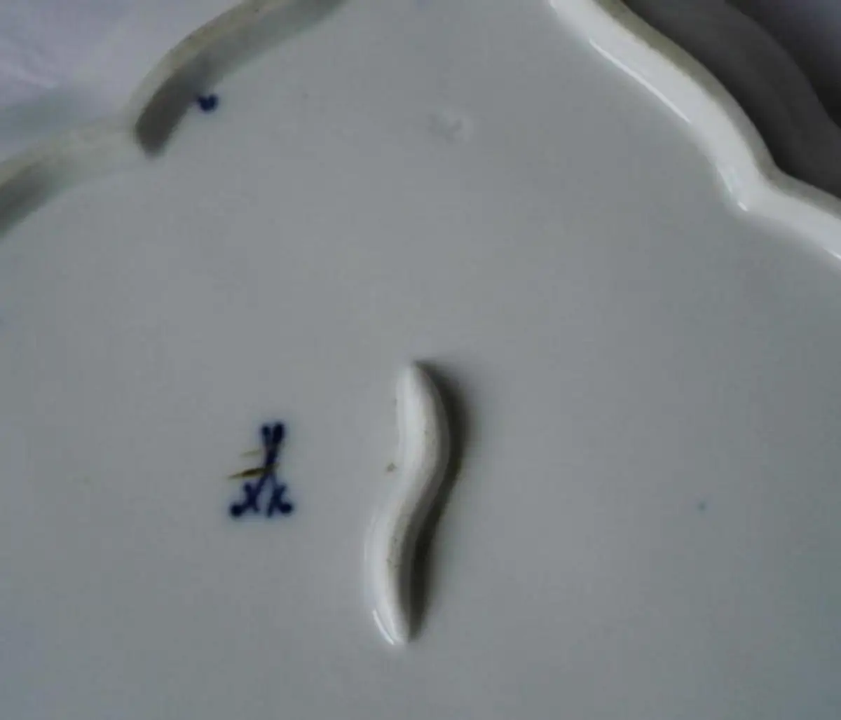 Meissen Porzellan Zwiebelmuster schöne, quadratische Schale Knaufzeit (113984) 5