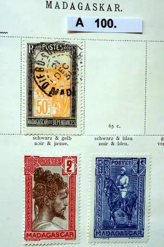 schöne hochwertige Briefmarkensammlung Madagaskar französische Besitzung ab 1891