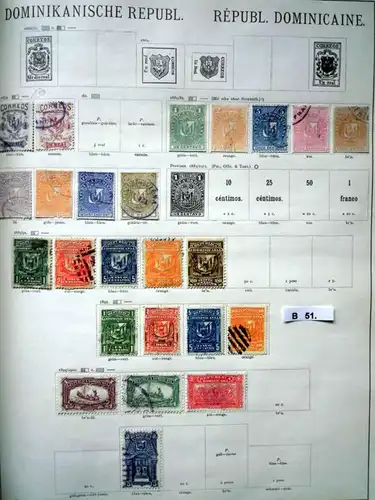 schöne hochwertige Briefmarkensammlung Dominica Dominikanische Republik