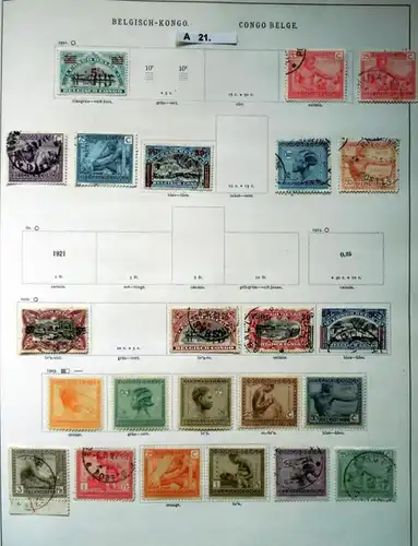 Belle collection de timbres de haute qualité Congo belge 1866 à 1926