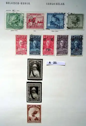 Belle collection de timbres de haute qualité Congo belge 1866 à 1926