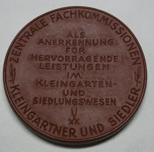 Ehrenurkunde & Medaille Zentrale Fachkommission Kleingärtner & Siedler (126771)