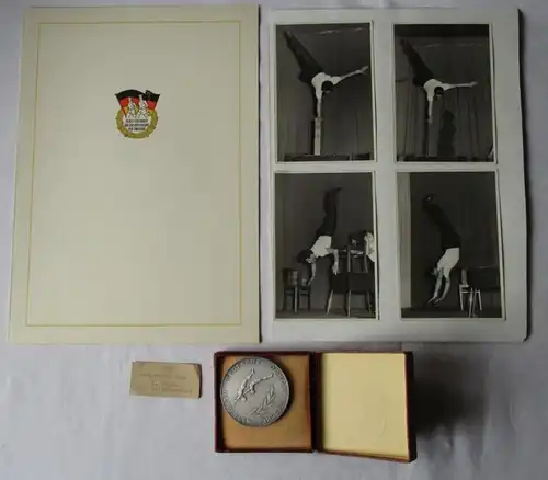 Médaille Championnats de la RDA Arts plastiques 2ème place Güstrov 1955 (130464)