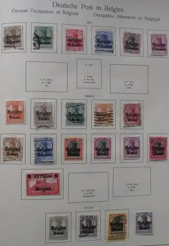 umfangreiche Briefmarken Sammlung deutsche Besatzung 1.Weltkrieg (144220)