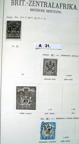 schöne hochwertige Briefmarkensammlung Britische Kolonien in Afrika ab 1890