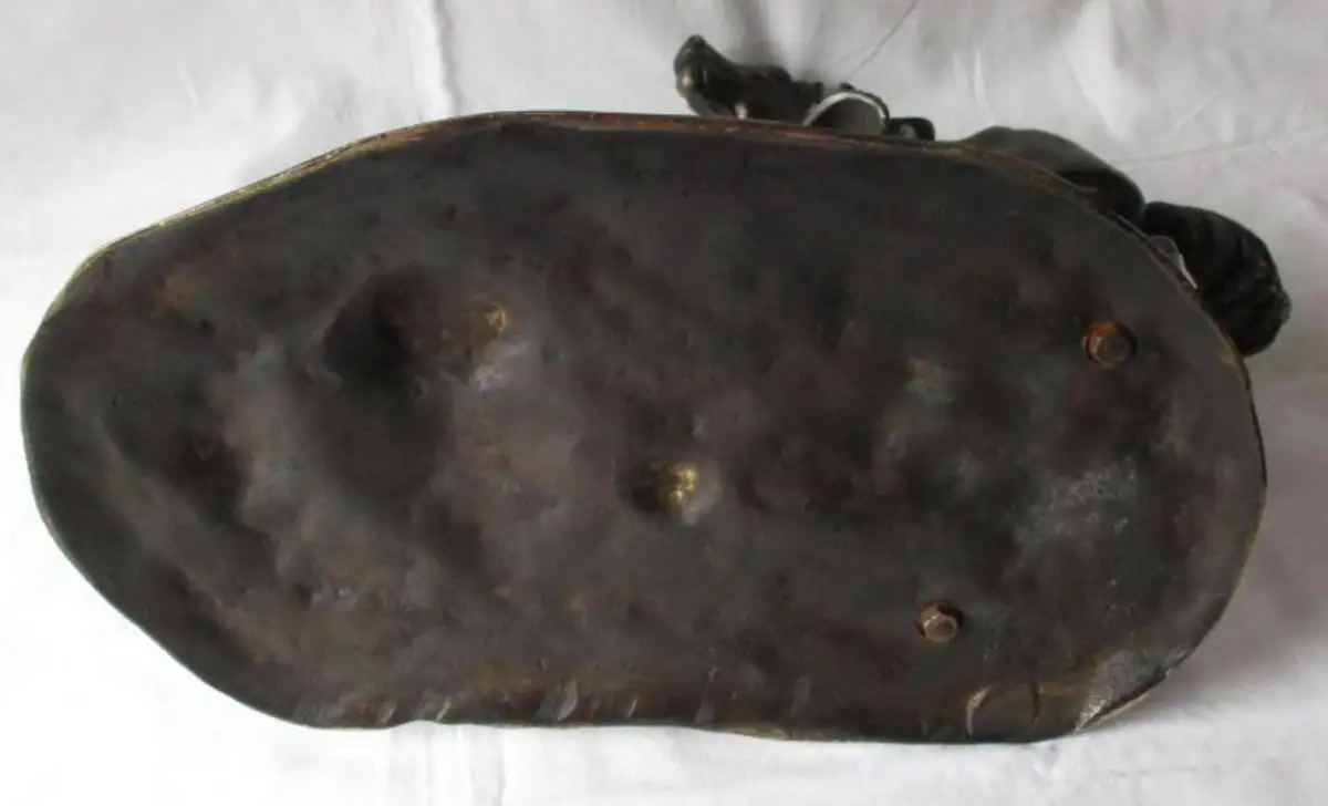 alte Bronzefigur Skulptur aufbäumendes Pferd mit Tuch 8,3kg 37 cm Höhe (114179) 5