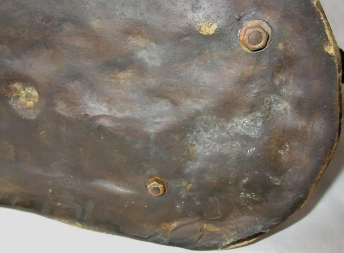 alte Bronzefigur Skulptur aufbäumendes Pferd mit Tuch 8,3kg 37 cm Höhe (114179) 6