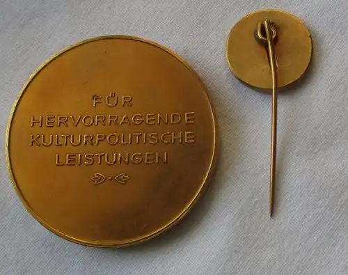 2x DDR Urkunde Johannes-R.-Becher-Medaille Gold + Silber im Etui (112195)