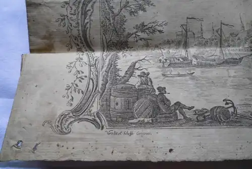 merveilleux vieux artisan lettre de la ville de Mannheim 1778 avec la marque (102470)