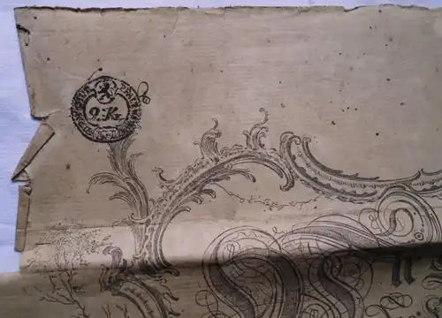 wunderbarer alter Handwerker Brief Stadt Mannheim 1778 mit Stich (102470)