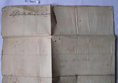 wunderbarer alter Handwerker Brief Stadt Mannheim 1778 mit Stich (102470)