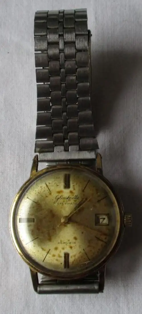 GUB Glashütte Armbanduhr Spezimatic Kaliber 75 HAU Datumsanzeige (153819) 1