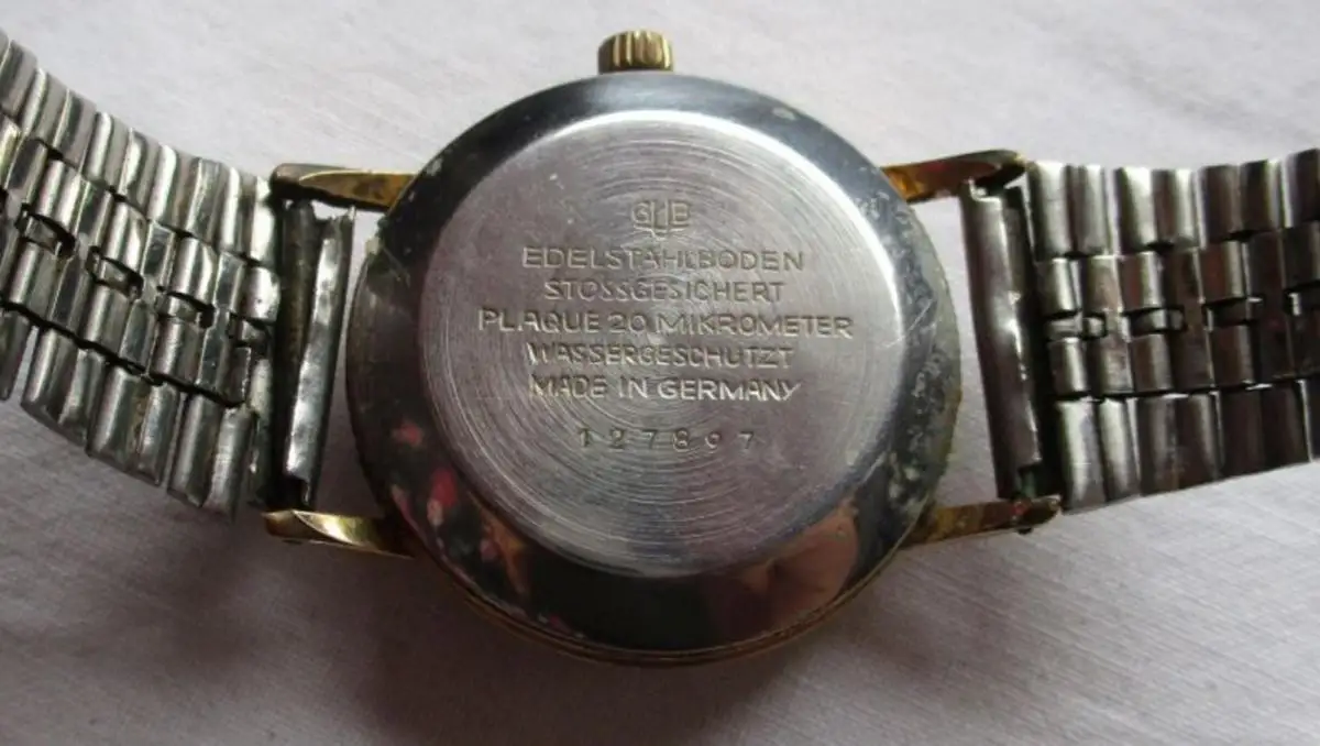 GUB Glashütte Armbanduhr Spezimatic Kaliber 75 HAU Datumsanzeige (153819) 6
