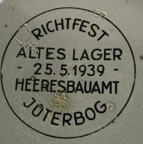 Steinzeug Bierkrug Richtfest Altes Lager Heeresbauamt Jüterbog 1939 (134771)