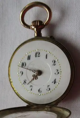 beau Art Nouveau Femmes Montre de poche Or vers 1910 (117663)