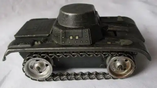 seltener Blechspielzeug Panzer Firma Gama mit Schlüsselaufzug um 1940 (126225)