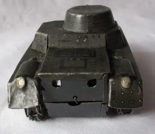 seltener Blechspielzeug Panzer Firma Gama mit Schlüsselaufzug um 1940 (126225)