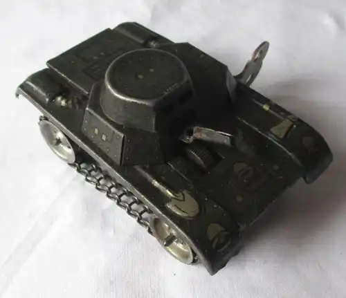 seltener Blechspielzeug Panzer Firma Gama mit Schlüsselaufzug um 1940 (126225)