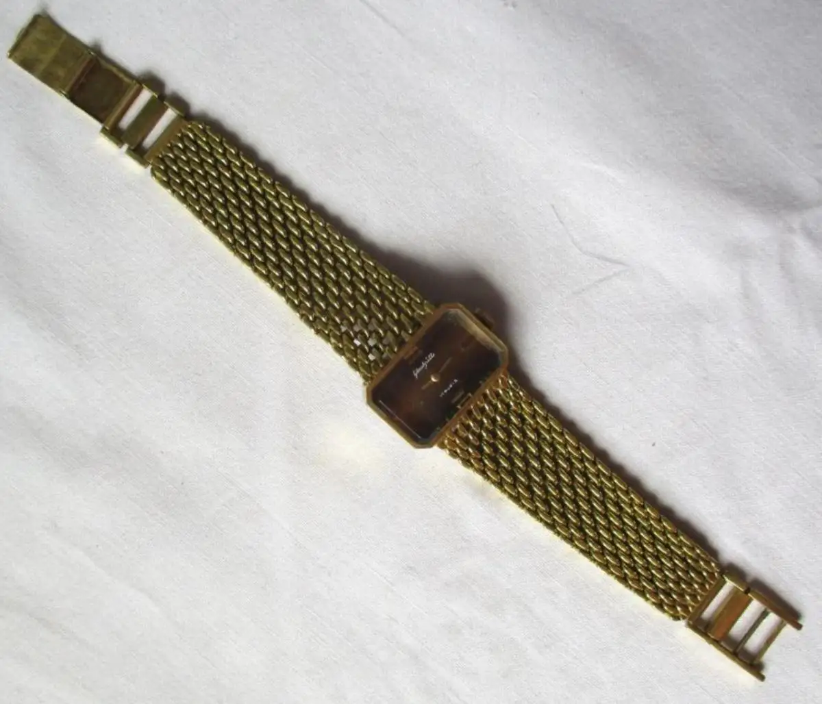 Damenarmbanduhr vergoldet GUB Glashütte Kaliber 09-20 DAU im Etui (125307) 2