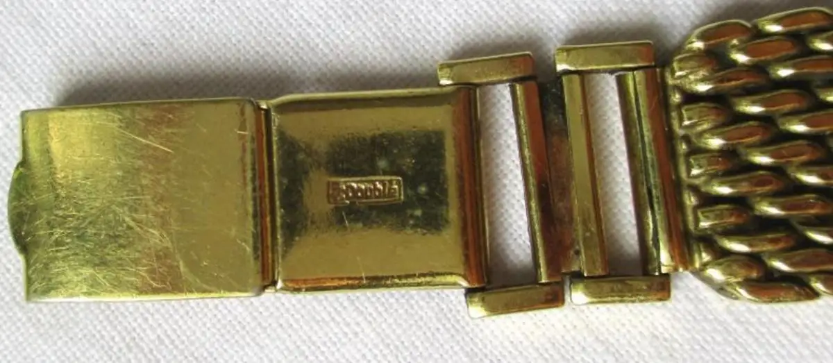 Damenarmbanduhr vergoldet GUB Glashütte Kaliber 09-20 DAU im Etui (125307) 6