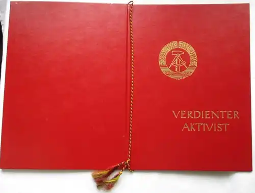 DDR Nachlass Urkunden & Orden Verdienter Meister + Verdienter Aktivist (107683)