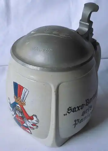 rare Studentika céramique pot de bière avec couvercle Zwickau Noël 1927