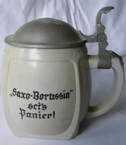 rare Studentika céramique pot de bière avec couvercle Zwickau Noël 1927