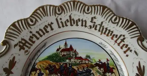 belle porcelaine reserviste plat de champ Artillerieregiment Munich 1910 [119434]
