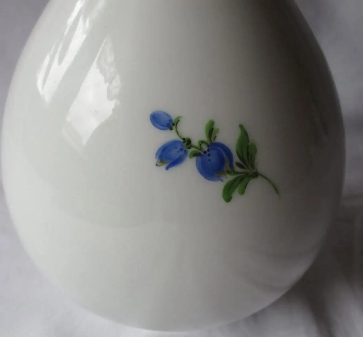 Original MEISSEN Porzellan Vase deutsche Blume Goldrand Tulpe H 20 cm (124952) 4