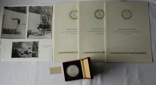 Medaille Meisterschaften der DDR Akrobatik 2. Platz Erfurt 1956 (134504)