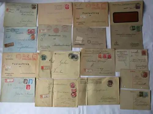 Collection de 100 lettres, cartes, documents de référence postales Reich allemand (123113)