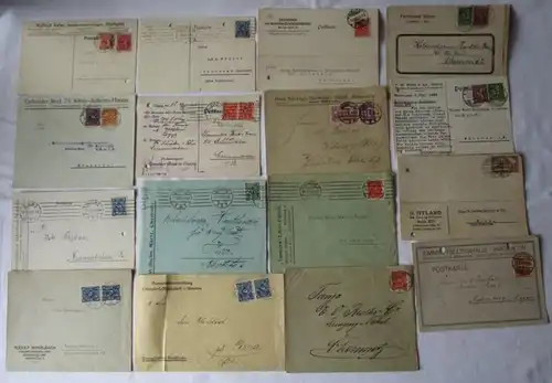 Collection de 100 lettres, cartes, documents de référence postales Reich allemand (123113)